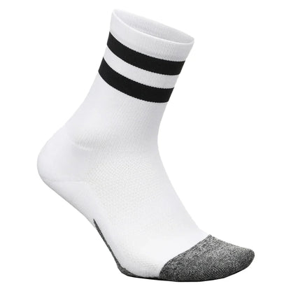 Elite Light Cushion Mini Crew Socks White High Top Stripe Socks Feetures