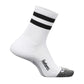 Elite Light Cushion Mini Crew Socks White High Top Stripe Socks Feetures