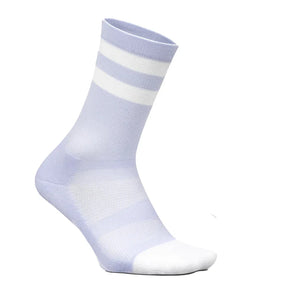 Elite Light Cushion Mini Crew Socks Lilac High Top Stripe Socks Feetures