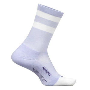 Elite Light Cushion Mini Crew Socks Lilac High Top Stripe Socks Feetures