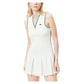 Women`s Tennis Dress with Removable Pique Shorts White and Sinople Apparel Lacoste