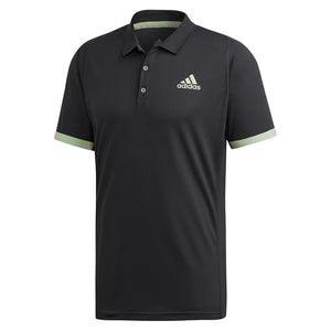 Men`s NY Tennis Polo Carbon and Glow Green Apparel Adidas