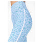 Women's Retro Revival 7/8 Tennis Legging Sky Blue Print Apparel Eleven