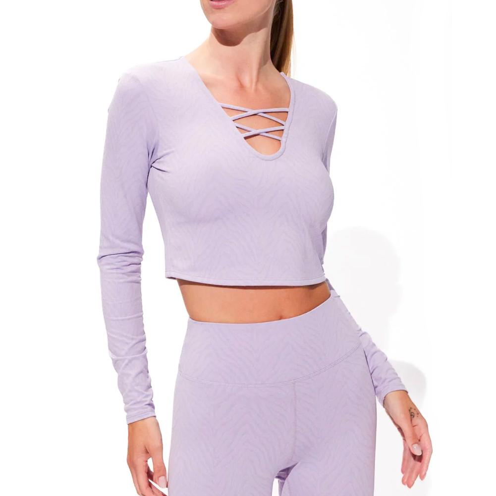 Women's Heartbreaker Long Sleeve Tennis Top Wisteria Apparel Eleven