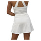 Women's One More Time High Waisted Tennis Skort White Leopard Apparel Eleven