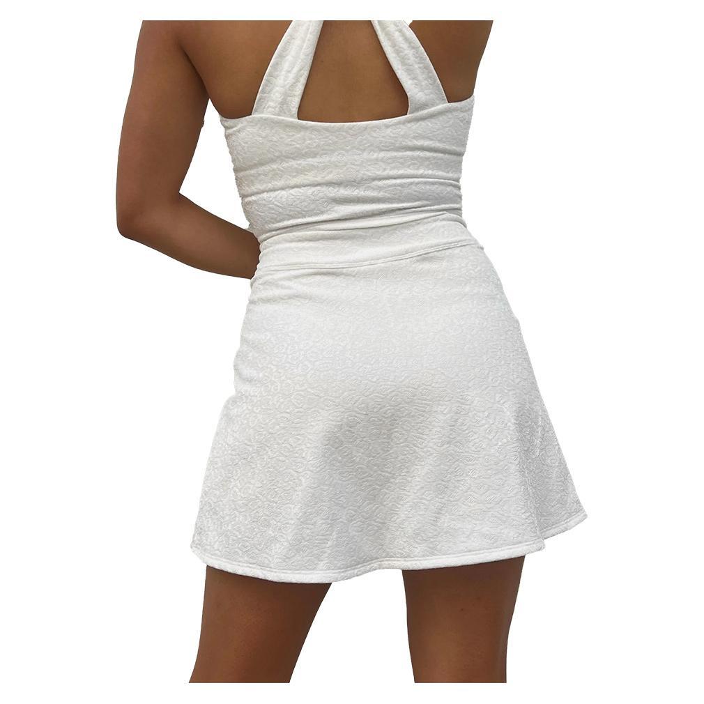 Women's One More Time High Waisted Tennis Skort White Leopard Apparel Eleven