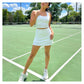 Women's One More Time High Waisted Tennis Skort White Leopard Apparel Eleven