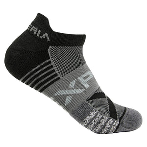 Experia Light Cushion No Show Tab Tennis Socks Black Socks Thorlo