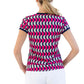 Women`s Harper Crew Neck Tennis Top Geo Print and Ink Apparel Inphorm