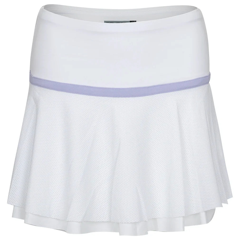 Women`s New Harlow 13.5 Inch Tennis Skort White and Cosmic Apparel Inphorm