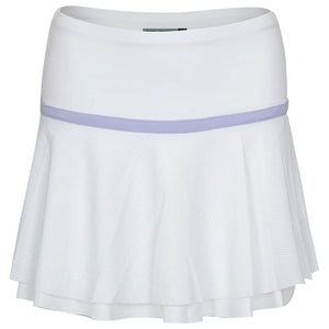 Women`s New Harlow 13.5 Inch Tennis Skort White and Cosmic Apparel Inphorm
