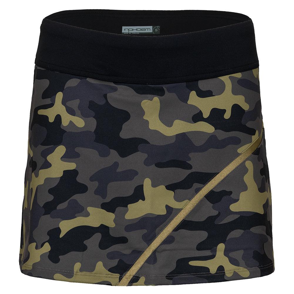 Women`s Elise 13.5 Inch Tennis Skort Camo and Black Apparel Inphorm