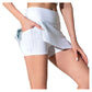 Women`s Anna 13.5 Inch Tennis Skort White and Veridian Apparel Inphorm