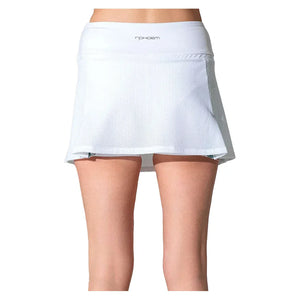Women`s Anna 13.5 Inch Tennis Skort White and Veridian Apparel Inphorm