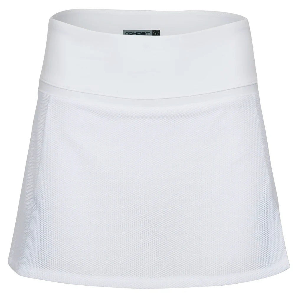 Women`s Anna 13.5 Inch Tennis Skort White and Veridian Apparel Inphorm