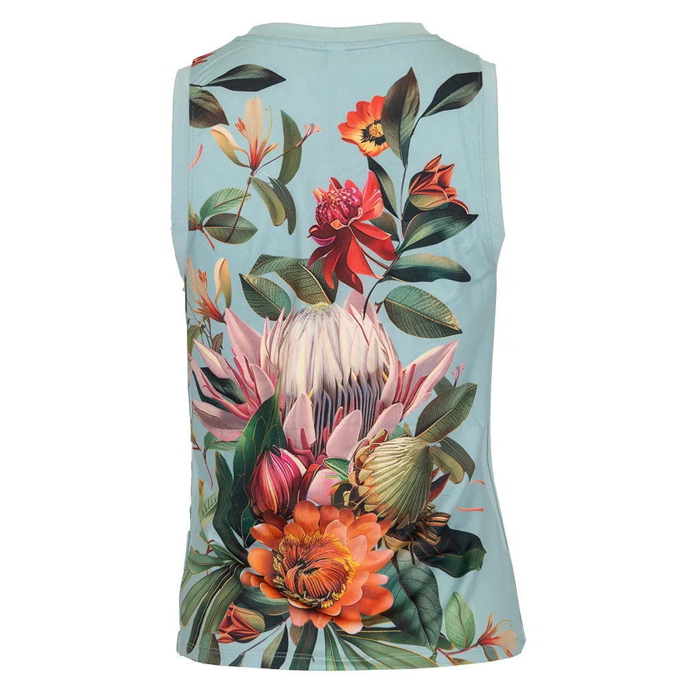 Women`s Audrey Tennis Tank Veridian Print Apparel Inphorm