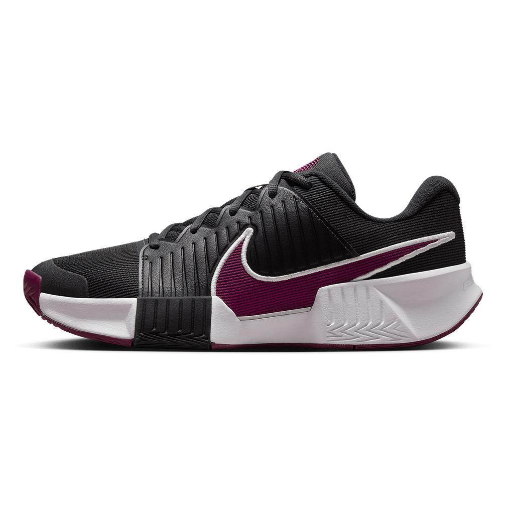 Mens GP Challenge Pro Tennis Shoes Dark Smoke Grey and Sangria Footwear Nike
