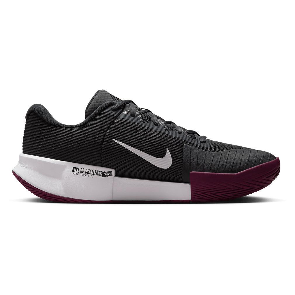 Mens GP Challenge Pro Tennis Shoes Dark Smoke Grey and Sangria Footwear Nike