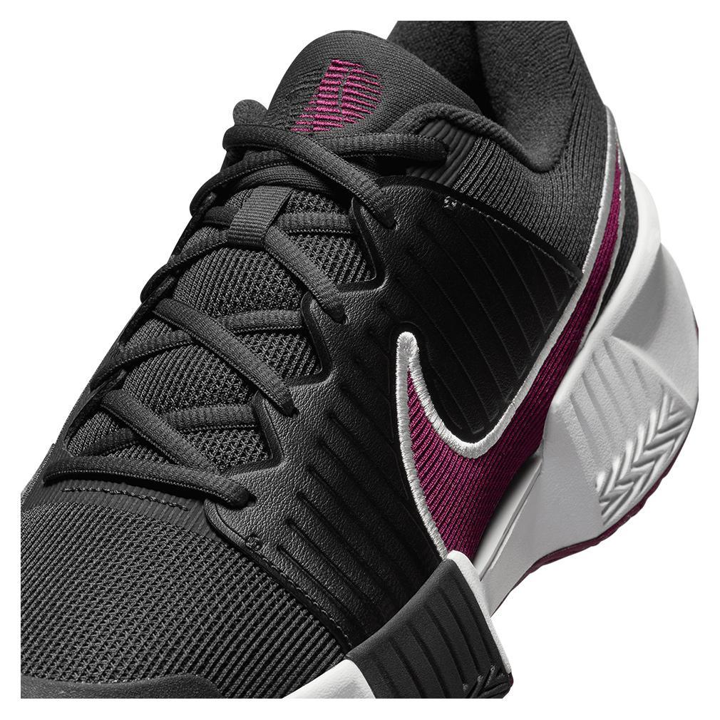Mens GP Challenge Pro Tennis Shoes Dark Smoke Grey and Sangria Footwear Nike