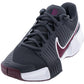 Mens GP Challenge Pro Tennis Shoes Dark Smoke Grey and Sangria Footwear Nike