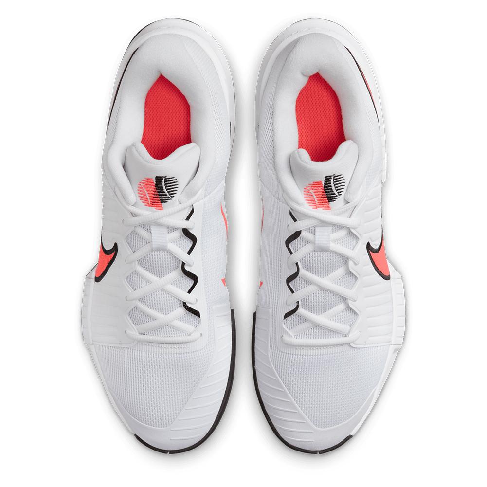 Men's GP Challenge Pro Tennis Shoes White and Hot Lava Footwear Nike