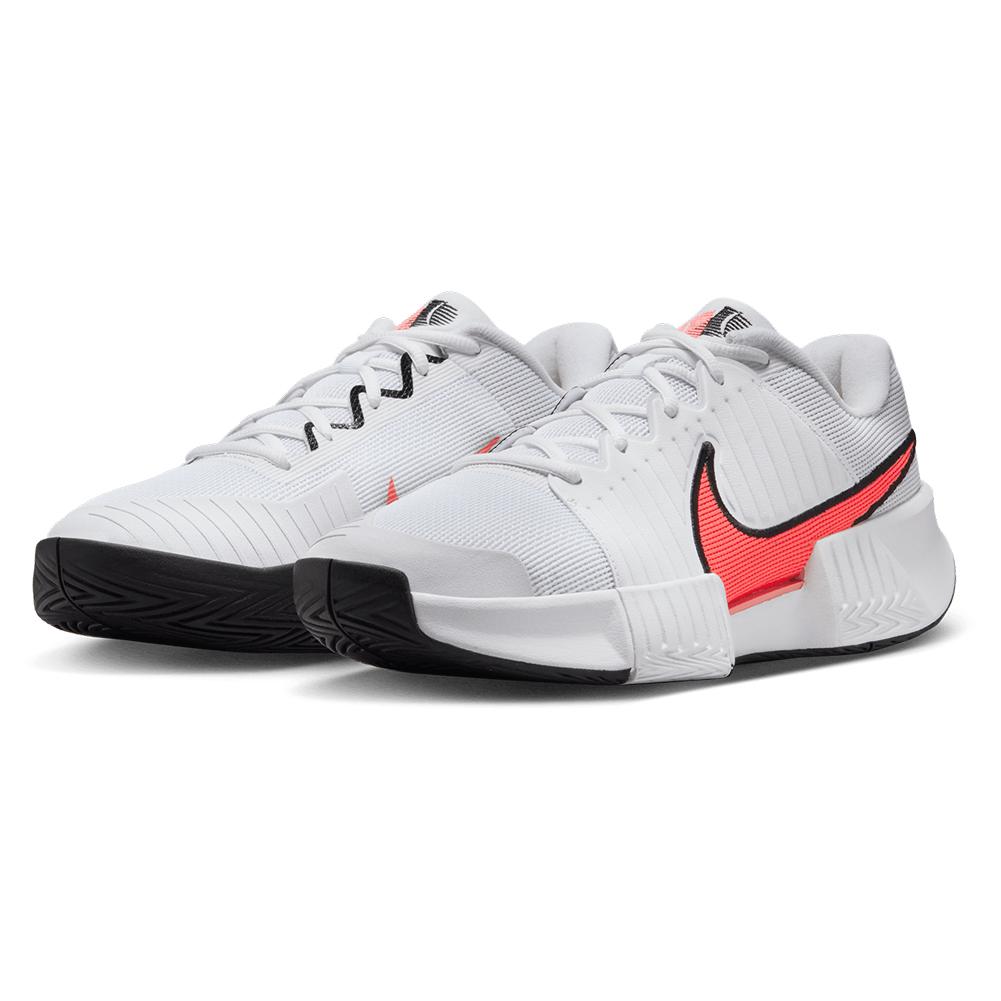 Men's GP Challenge Pro Tennis Shoes White and Hot Lava Footwear Nike