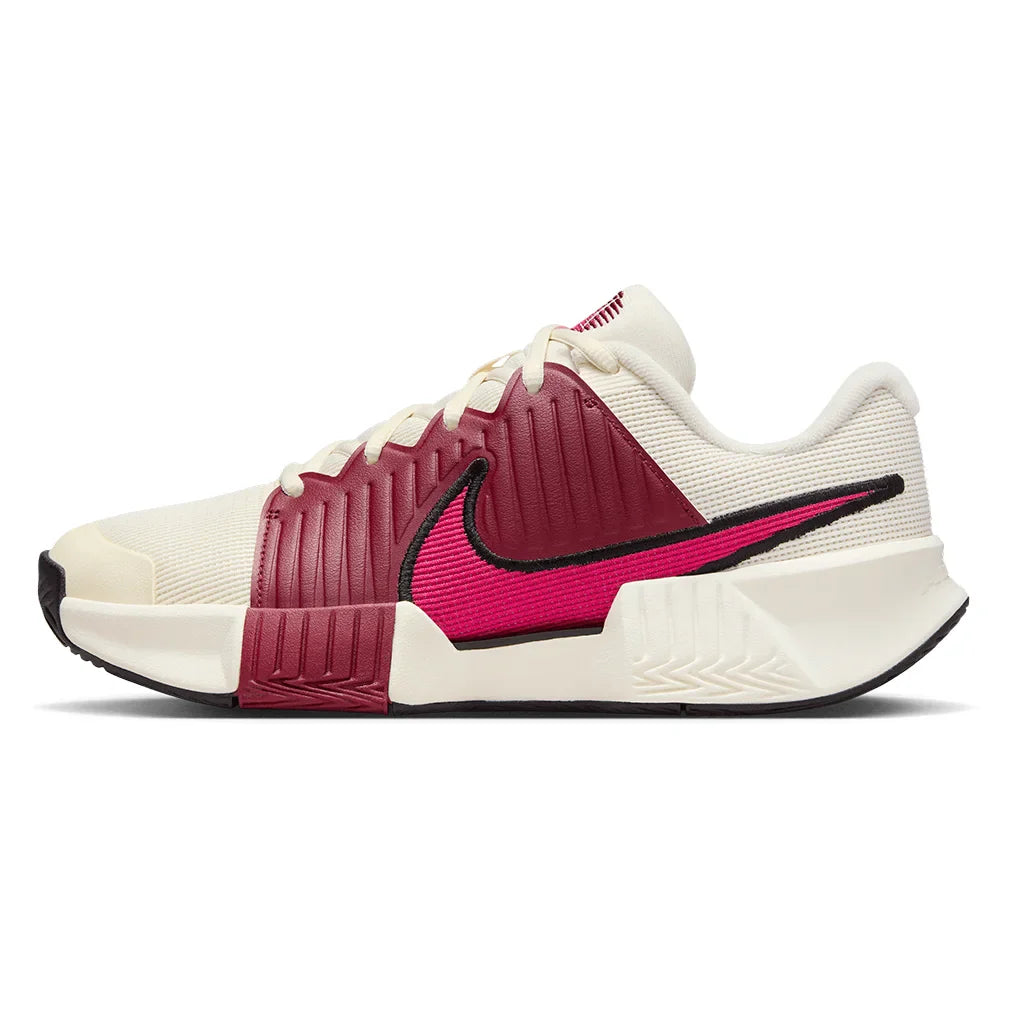Women`s GP Challenge Pro Tennis Shoes Pale Ivory and Rush Pink Footwear Nike