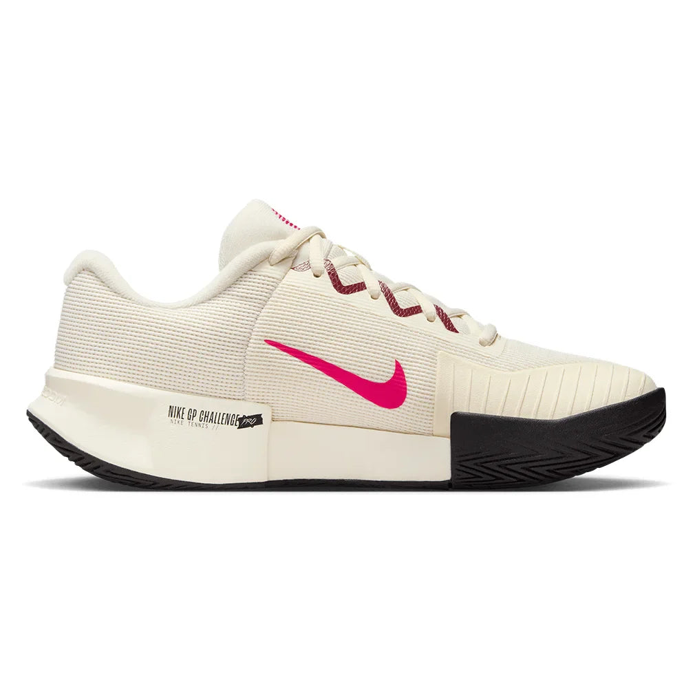Women`s GP Challenge Pro Tennis Shoes Pale Ivory and Rush Pink Footwear Nike
