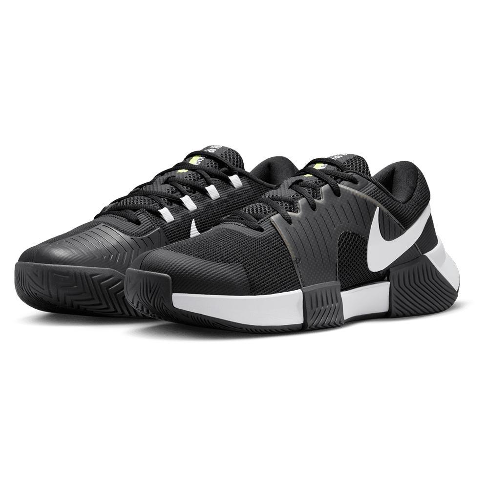 Men's Zoom GP Challenge 1 Tennis Shoes Black and White Footwear Nike
