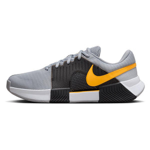 Men's Zoom GP Challenge 1 Tennis Shoes Wolf Grey and Laser Orange Footwear Nike
