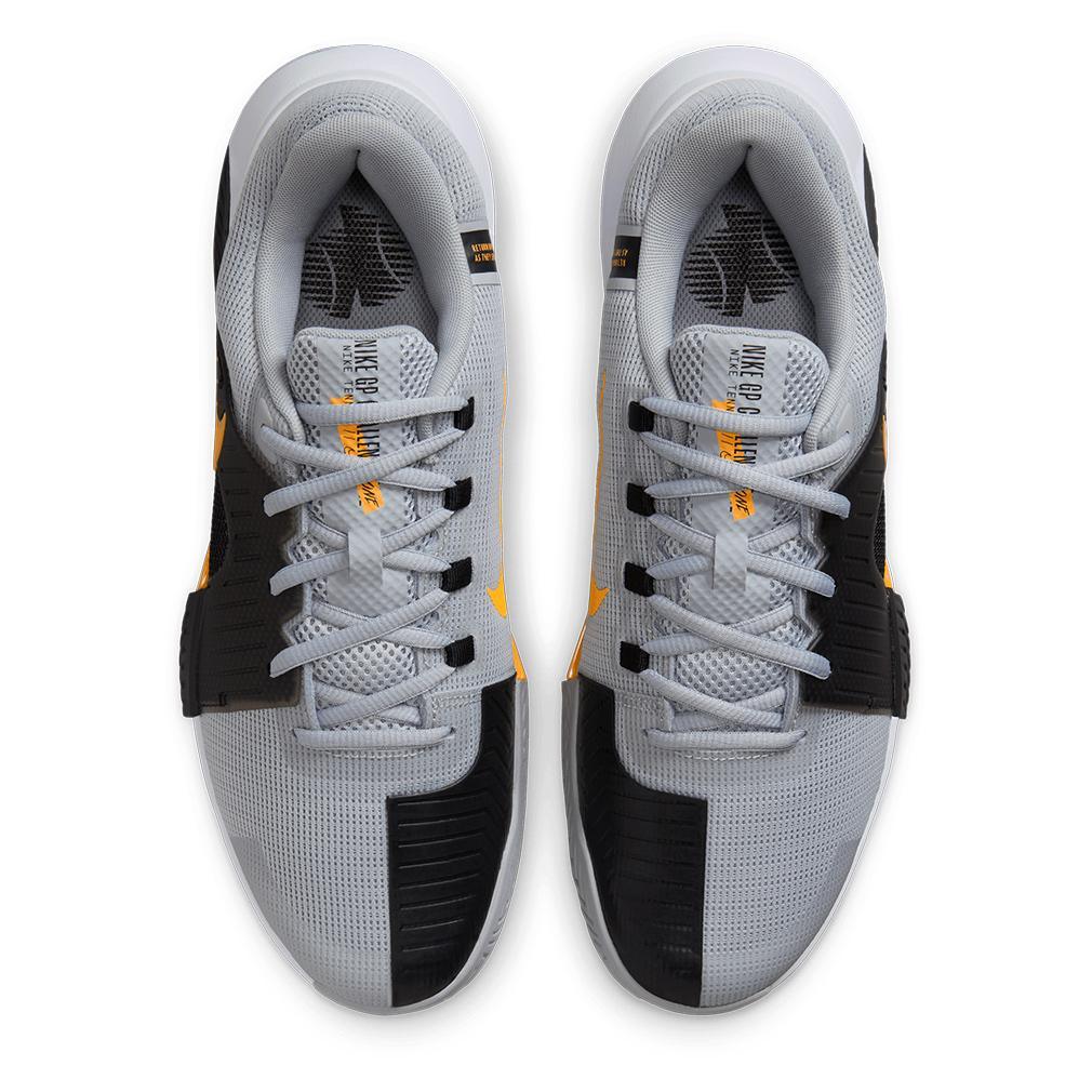 Men's Zoom GP Challenge 1 Tennis Shoes Wolf Grey and Laser Orange Footwear Nike