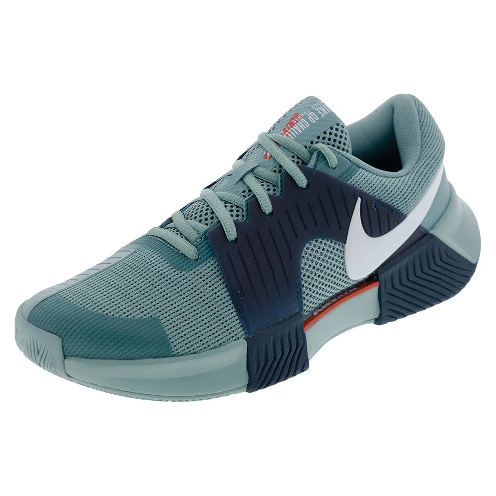 Men`s Zoom GP Challenge 1 Tennis Shoes Cannon and White Footwear Nike