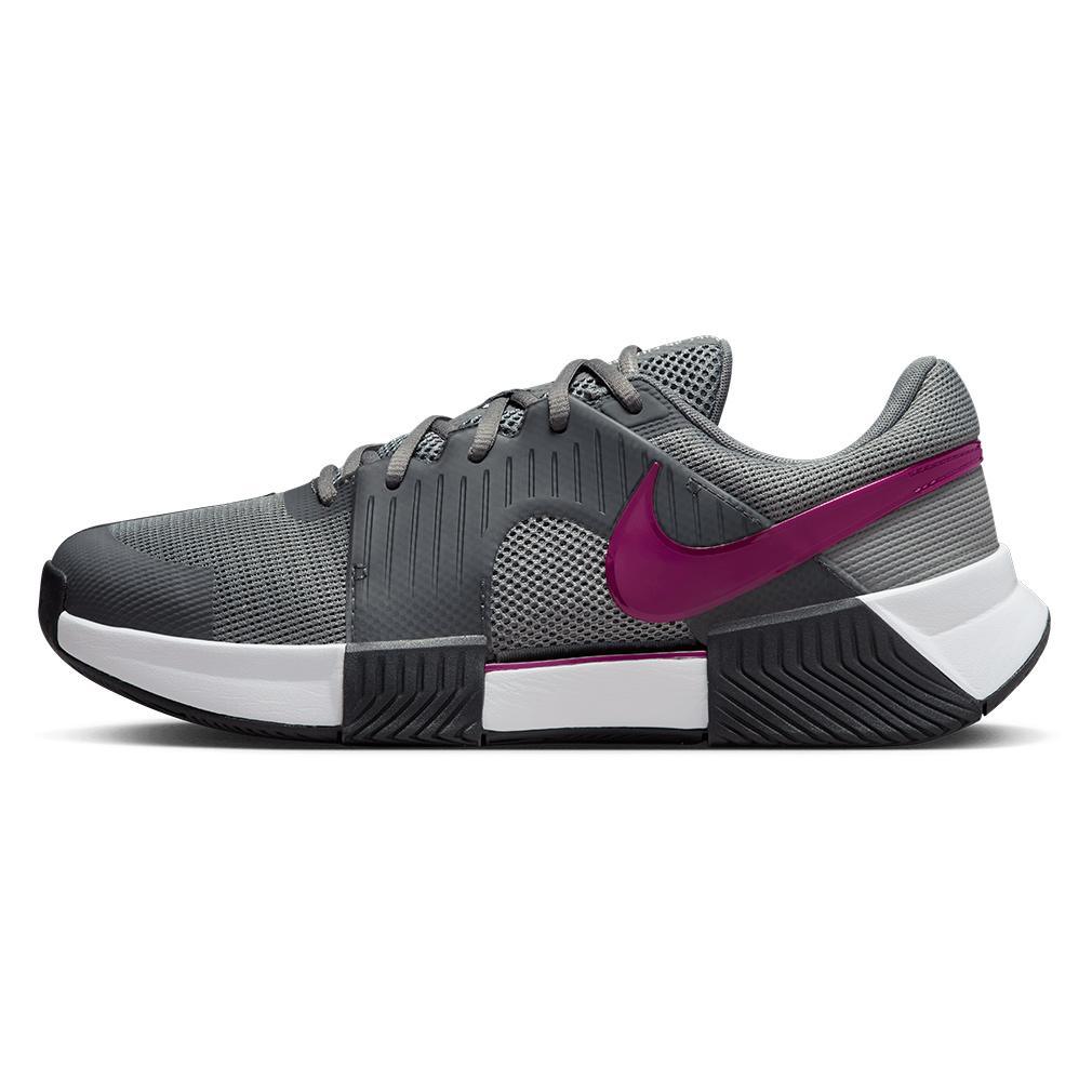 Mens Zoom GP Challenge 1 Tennis Shoes Smoke Grey and Sangria Footwear Nike