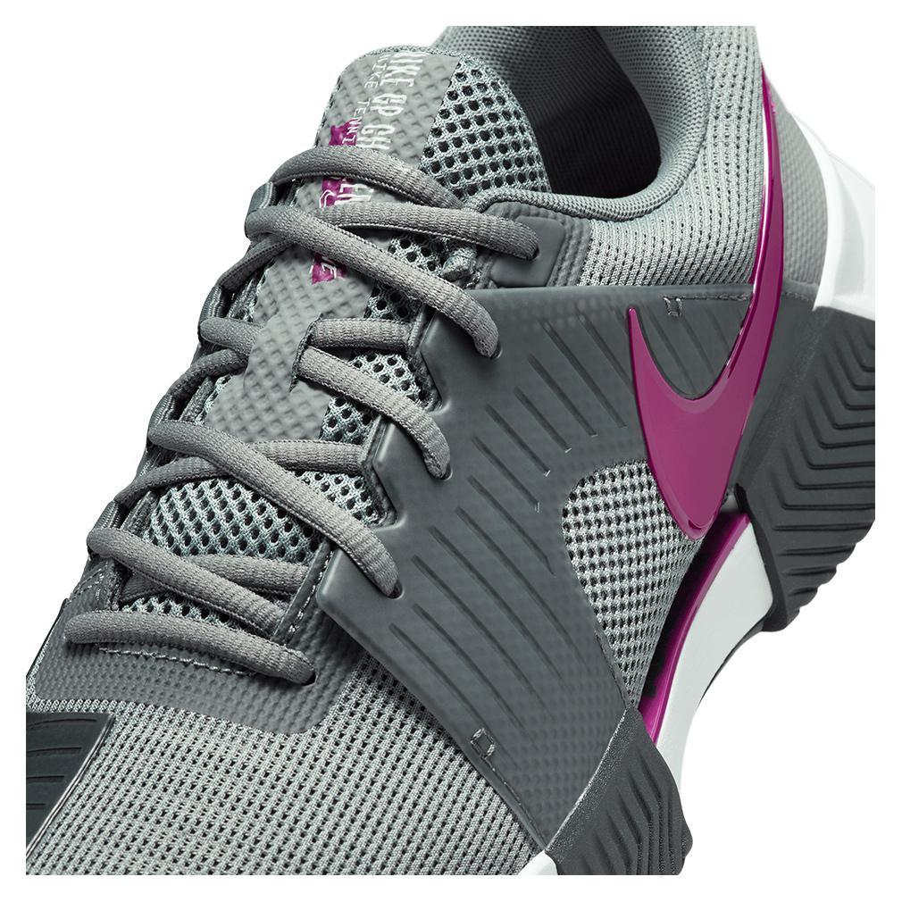 Mens Zoom GP Challenge 1 Tennis Shoes Smoke Grey and Sangria Footwear Nike