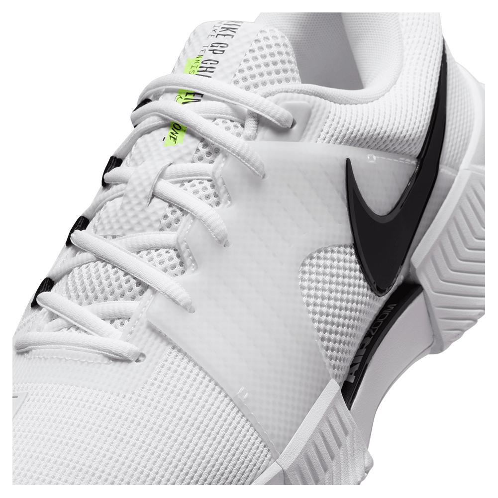 Men's Zoom GP Challenge 1 Tennis Shoes White and Black Footwear Nike