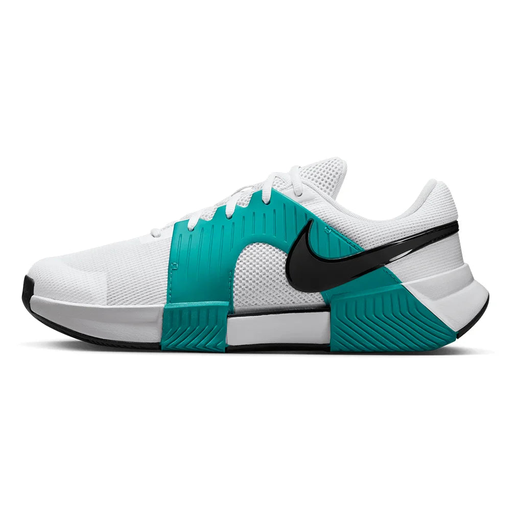 Men`s Zoom GP Challenge 1 Tennis Shoes White and Black Footwear Nike