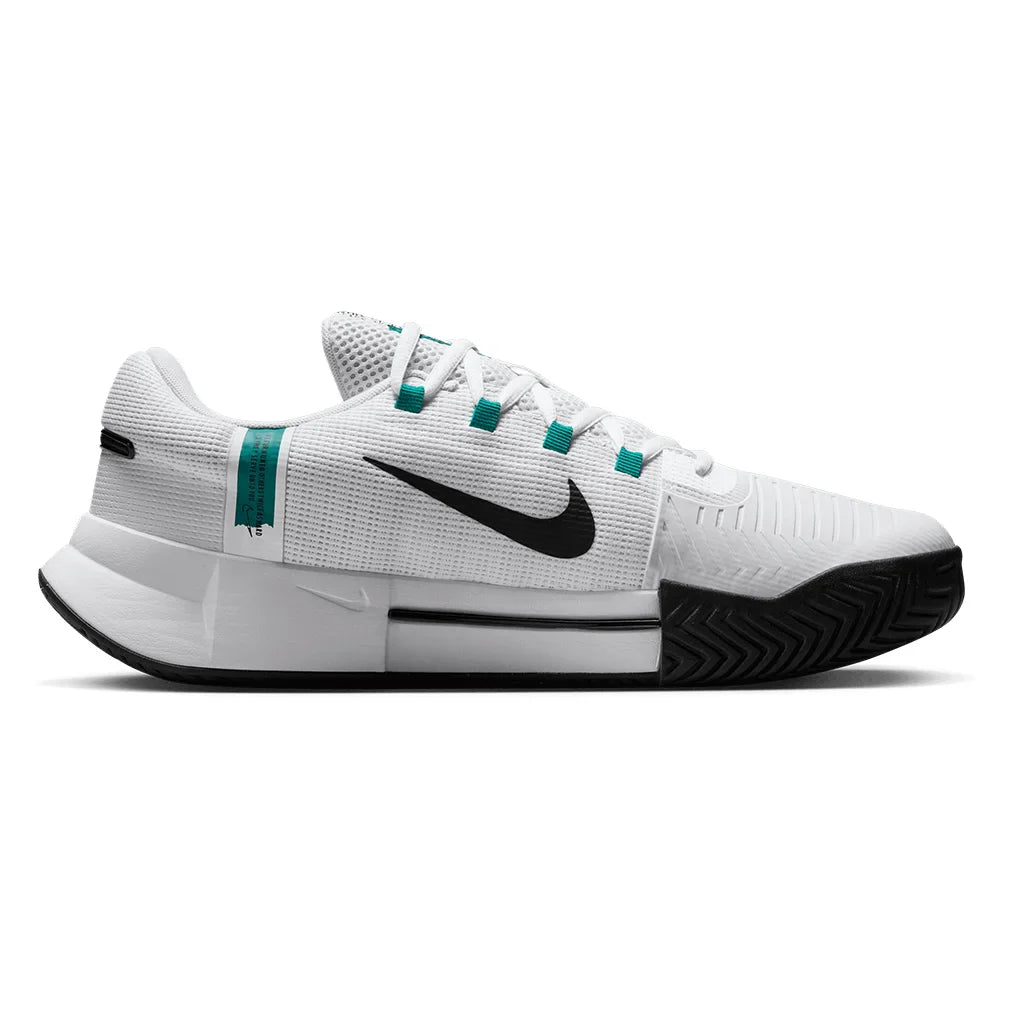 Men`s Zoom GP Challenge 1 Tennis Shoes White and Black Footwear Nike