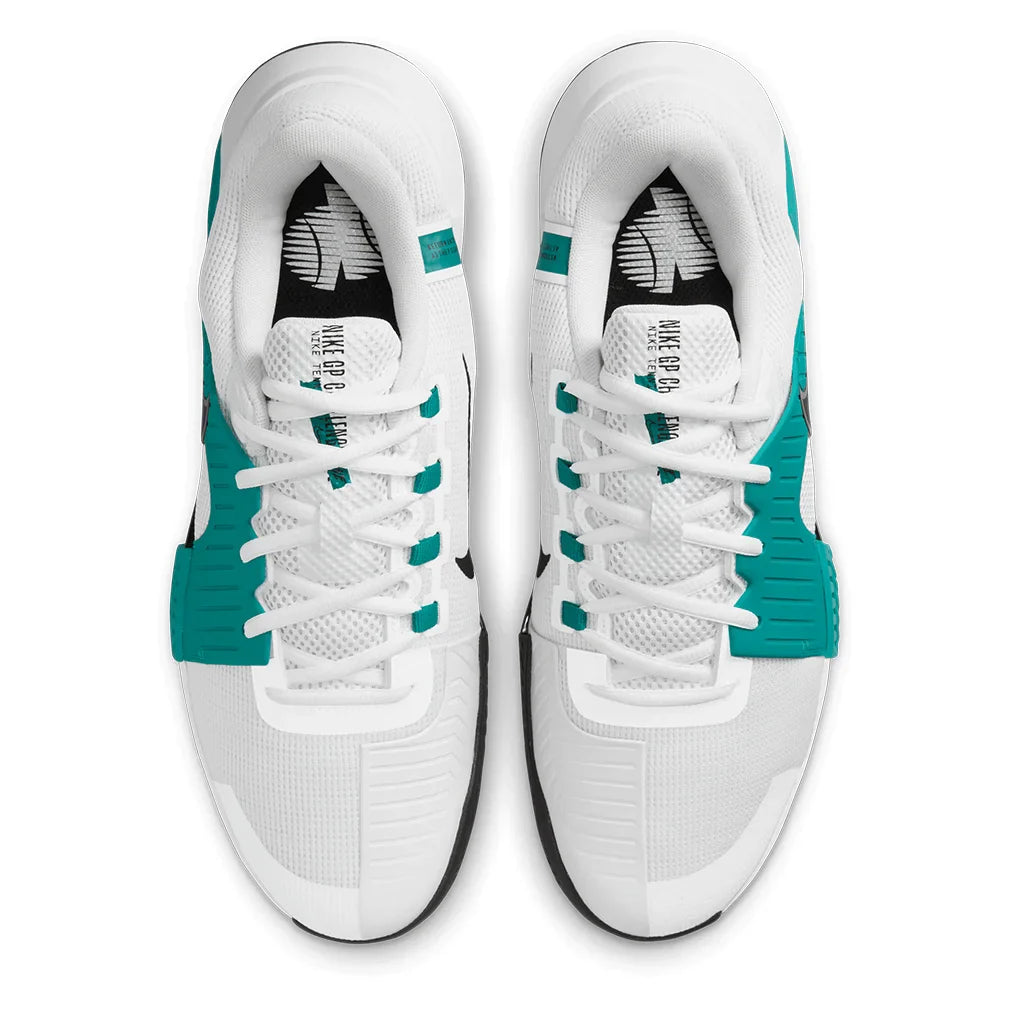 Men`s Zoom GP Challenge 1 Tennis Shoes White and Black Footwear Nike