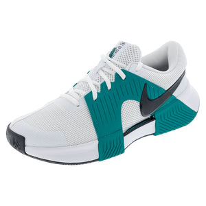 Men`s Zoom GP Challenge 1 Tennis Shoes White and Black Footwear Nike