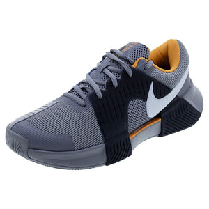 Men`s Zoom GP Challenge 1 Tennis Shoes Ashen Slate and Obsidian Footwear Nike