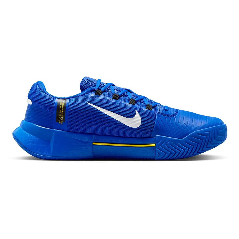 Men`s Zoom GP Challenge 1 Tennis Shoes Racer Blue and White Footwear Nike