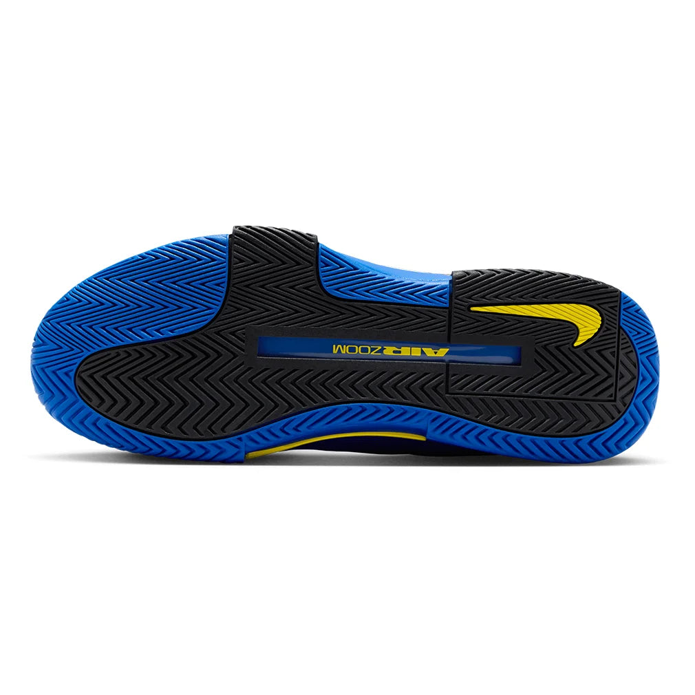 Men`s Zoom GP Challenge 1 Tennis Shoes Racer Blue and White Footwear Nike