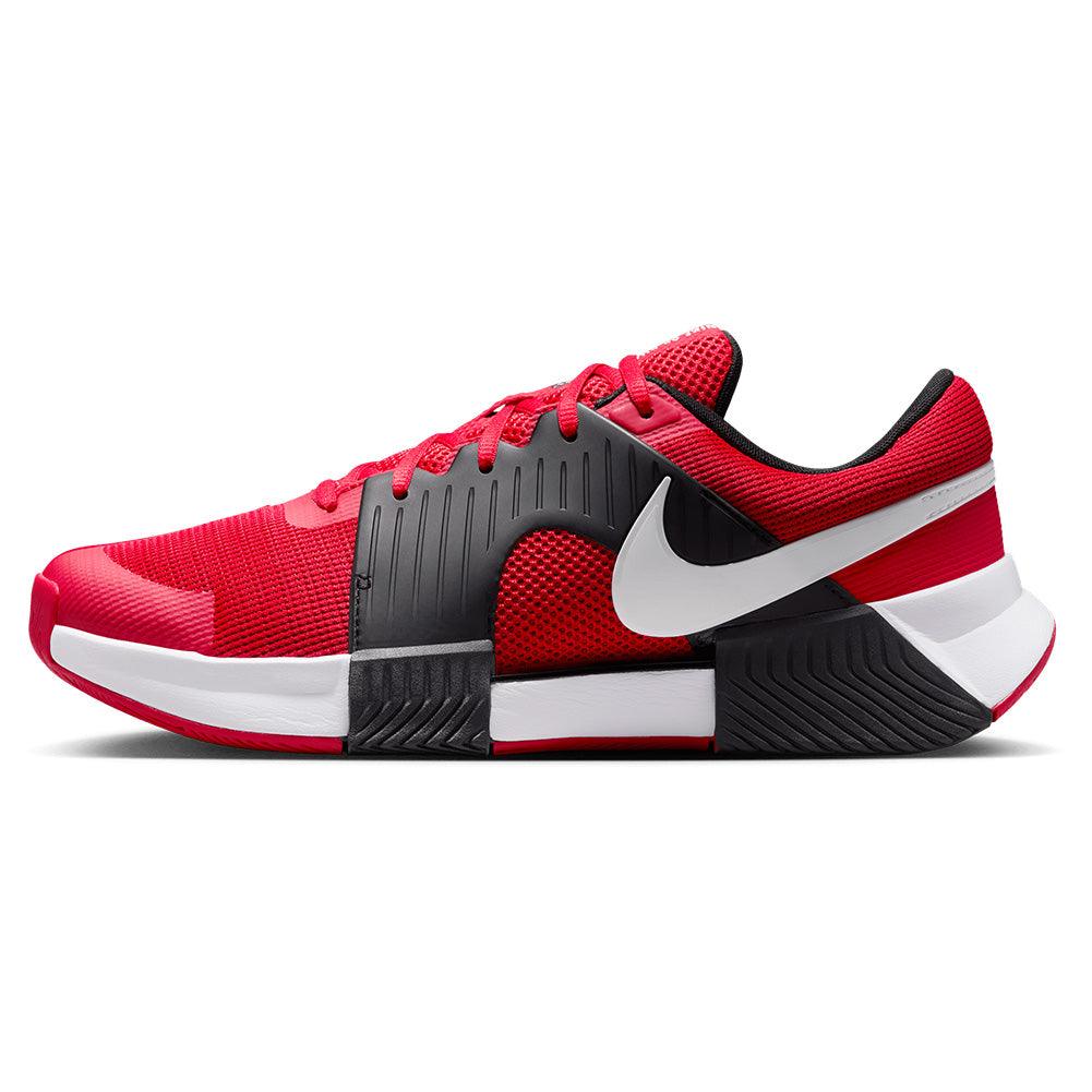 Men`s Zoom GP Challenge 1 Tennis Shoes University Red and White Footwear Nike