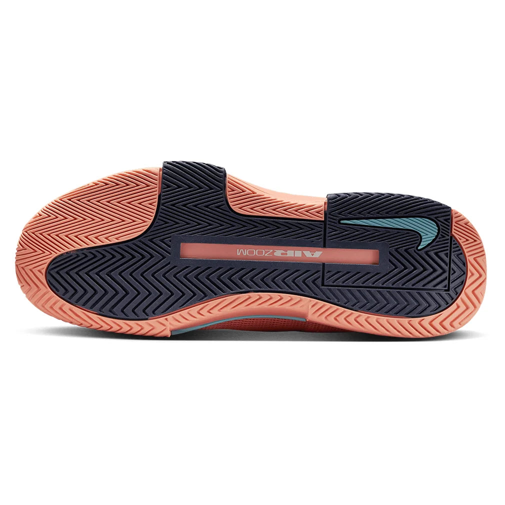 Men`s Zoom GP Challenge 1 Tennis Shoes Apricot Agate and White Footwear Nike