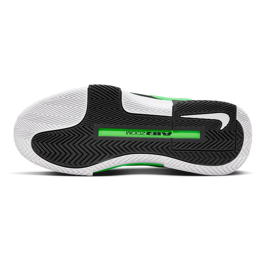Women's Zoom GP Challenge 1 Tennis Shoes White and Poison Green Footwear Nike