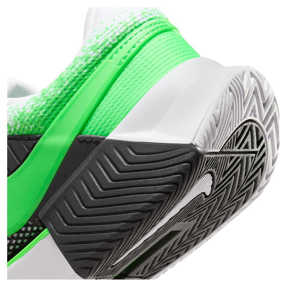 Women's Zoom GP Challenge 1 Tennis Shoes White and Poison Green Footwear Nike