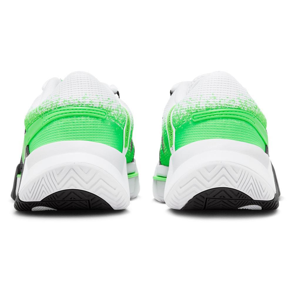 Women's Zoom GP Challenge 1 Tennis Shoes White and Poison Green Footwear Nike