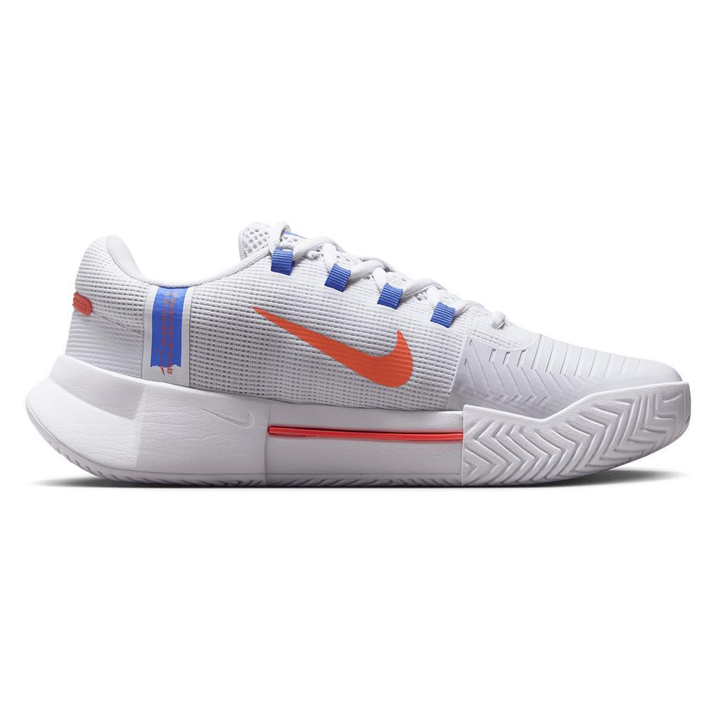 Women`s Zoom GP Challenge 1 Tennis Shoes White and Lt Wild Mango Footwear Nike