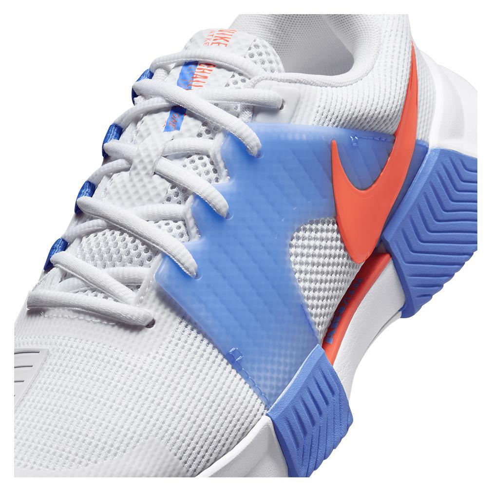 Women`s Zoom GP Challenge 1 Tennis Shoes White and Lt Wild Mango Footwear Nike