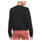 Women`s Dri-Fit One Crew-Neck French Terry Sweatshirt Black and Silver Check Apparel Nike